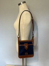 Dooney & Bourke Wayfarer Nylon Letter Carrier Navy Blue Travel Crossbody  picture
