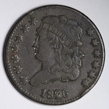 1826 Classic Head Half Cent CHOICE XF E102 JLN picture