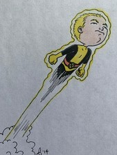 CANNONBALL (New Mutants) - 2014 - original art - ink & color marker/pencil picture