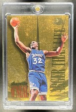 1995-96 Skybox Premium Shaquille O'Neal #L7 Larger Than Life Orlando Magic Shaq picture
