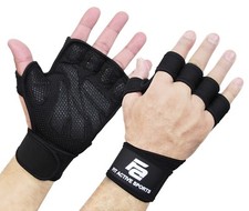 Fit Active Sports Weight Lifting Workout Gloves With Wrist Wrap For Gym Training picture