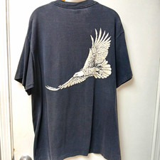 VTG 90s Winston Cigarettes Soaring Eagle Black Pocket T Shirt Single Stitch XL  picture