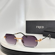 FRED FG50163U Rimless Purple Gradient Sunglasses 57-19-140 picture