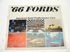 VINTAGE 1966 FORDS SALES BROCHURE FAIRLANE MUSTANG THUNDERBIRD FALCON WAGONS picture