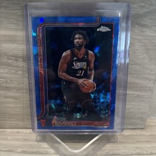 2025-26 Topps Chrome Update Basketball Sapphire Joel Embiid #42 76ers Base picture