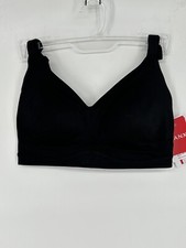 NEW Spanx All-In-One Wireless Bra Sz L Black Cup D-DD Nylon Elast $64 W1 picture