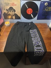 Champion UW Washington Huskies Sweatpants Size MENS MEDIUM Spell Out Logo picture