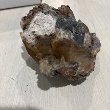 Natural Fluorite Cluster 15.5 oz Smoky Brown Color picture