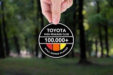 Toyota High Mileage Club Vinyl Sticker, 4WD Japanese Vintage Retro Logo Taco picture