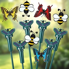 Retisee 6 Pcs Flying Bees Butterflies for Centerpieces Solar Garden Stake picture