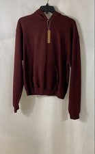 SKIMS Women's Oxblood Cotton Fleece Pullover Hoodie Sz M NWT picture