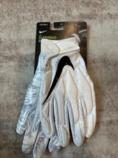 Nike Superbad White Grey Swirl Knit Football Gloves GF0653 Size XL NWT picture