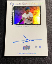 2024 UD Goodwin Champions Leodalis De Vries Exquisite Rookie RC Auto 16/49 picture