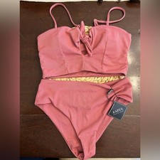 NWT Zaful 2 piece ribbed swimsuit size 6 picture