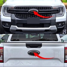 Matte Black Front Tailgate Overlay Emblem DECALS For Ford Ranger 2024-2026 picture
