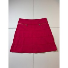 Athleta Strata Ponte Skirt Women Size M Red A Line Zipper Pockets picture
