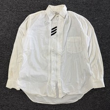 Adidas Y-3 Yohji Yamamoto White Lightweight Double Zip Button Dress Shirt Sz M picture