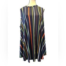 Lane Bryant Striped Multicolor Sleeveless Tunic picture