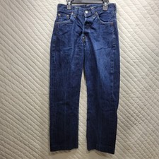 LEVIS 90's LVC VTG 1937 201XX SELVEDGE JEANS 28x30 big E VALENCIA ST HEMMED picture
