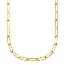 Italian 1/200 20 in 14k Yellow Gold Oro Paperclip Necklace Chain Mens Womens picture