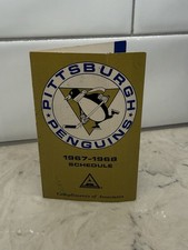 Rare NHL Pittsburgh Penguins Schedule 1967-68 Inaugural Season NHL Civic Arena picture