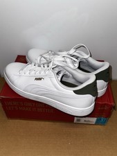 PUMA Ace Court Shoes Men's White/Green colorway 406570-01 Size 12 - Excellent picture