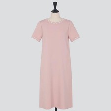 Foxey Pink Dress M Short Sleeve Knee-Length Scallop Detail picture