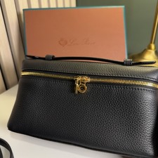 Loro Piana Women’s Black L19 Bag Black Leather Gold Hardware picture