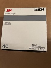 3M Green Corps Roloc Disc 36534, TR, 3” Disc. 40 Grit, 25-Pack picture