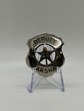Vintage Deputy U.S. Marshal Badge Pierced Star Shield 26g T Mark Old West - RARE picture