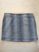 Guess Women’s 27 Blue White Snakeskin Print Y2K Mini Skirt picture