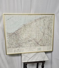 Vintage 1972 Cleveland Ohio Geological Survey Map Framed picture