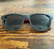 Salvatore Ferragamo Men’s Square Sunglasses Black Frame Gray Tinted 2505-32 picture