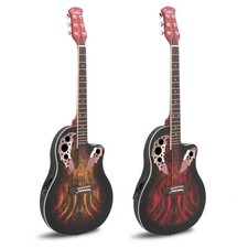 Glarry 41 inch Full-Size Cutaway Acoustic-Electric Guitar EQ Guitar Sunset Red picture
