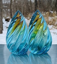 Alfredo Barbini Murano Sommerso Vintage Hand Blown Art Glass LARGE flames- RARE picture