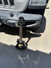 Vintage Mitchell Jet Mini 3/4 size electric travel guitar in black picture