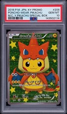 2016 Japanese Pokemon XY Promo Poncho Pikachu Mega Charizard Y #208 – PSA 10 Gem picture