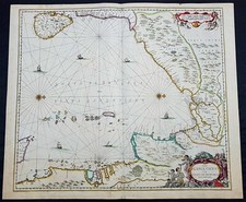1650 Jan Jansson Large Rare Antique Map of India, Sri Lanka & The Bay of Bengal picture