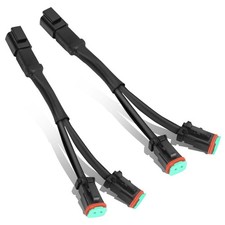2 Pack 2-Pin Deutsch DT/DTP Y-Splitter Harness 10.35