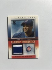 2004 Fleer E-X Clarly Authentics Sammy Sosa 2 Color Patch 19/75 Chicago Cubs MLB picture