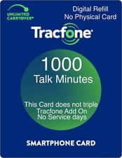 TracFone 1000 Minutes Prepaid Add On Refill Card, Only For Smartphones. picture