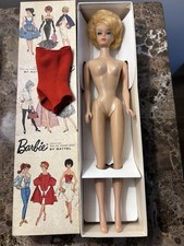 vintage barbie bubble cut platinum blond 1960s japan with original box picture