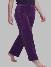 CHICO'S TRAVELERS Size 1 (Medium 8-10) Wine Pullon Pants picture