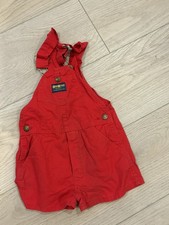 VINTAGE Oshkosh Bgosh Overalls Size 6 MADE IN USA Red picture