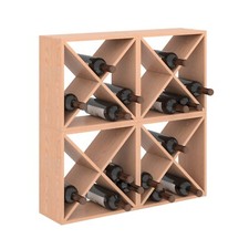 JAXPETY 96 Bottles Wine Rack Stackable Countertop Wine Holder  w/Wine Bottle Tag picture
