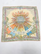 Hermes Silk Scarf Petit Carre 45 CARPE DIEM Multicolor very good gift picture