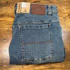 NEW Prana Axiom Straight Leg Jeans Mens 36x32 Antique Stone Wash Organic Stretch picture