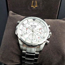 Bulova 96B255 Marine Star Chronograph Men's White Watch 43 mm picture