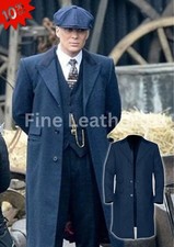 Men's Peaky Blinders Thomas Shelby Style Movie Wool Trench Coat - BIG SALE picture