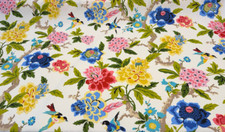 Waverly Celeste Spring Birds Floral Upholstery Drapery Fabric By the Yard picture
